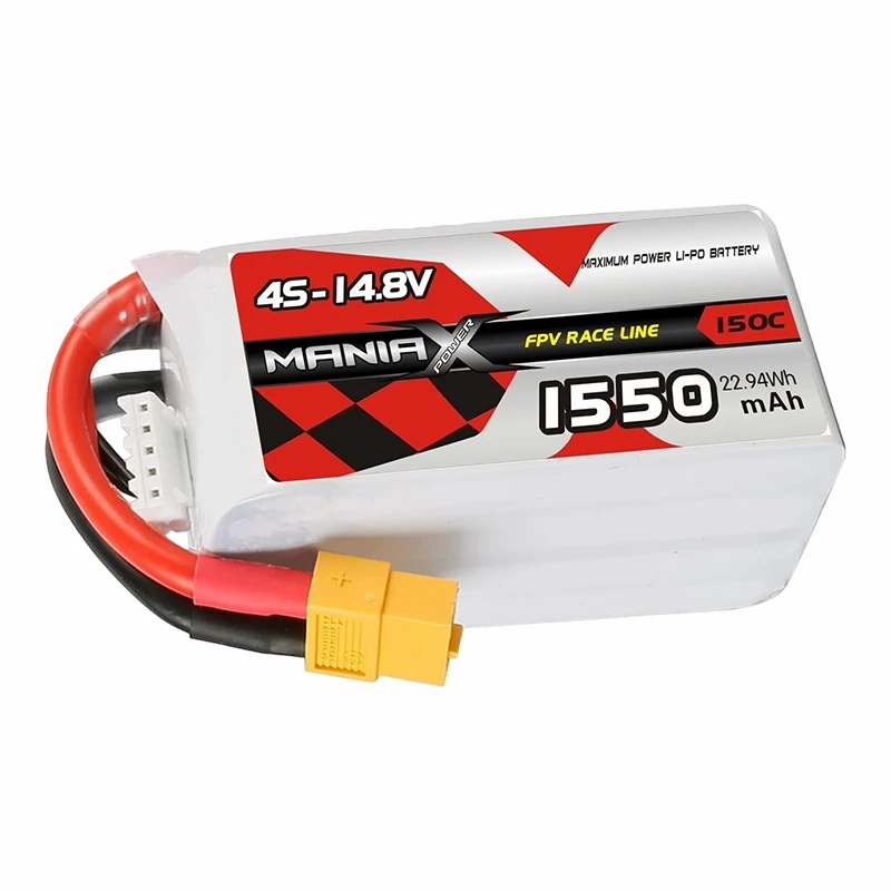 4S-14,8V 1550mAh 150C FPV Racing Lipo-batteri