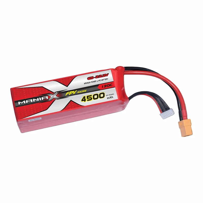 6S-22,2V 4500mAh 130C FPV Racing Lipo-batteri